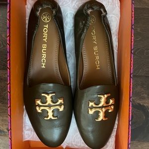 Tory Burch Olive Eleanor Loafer Goat Leather